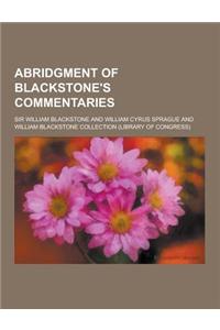 Abridgment of Blackstone's Commentaries