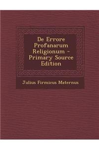 de Errore Profanarum Religionum