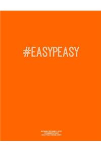 Notebook for Cornell Notes, 120 Numbered Pages, #easypeasy, Orange Cover