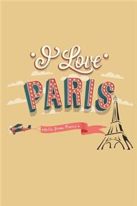 Paris Notebook: Blank (unlined) Lined Journal, 120 Pages, 6 x 9, present for men, Soft Cover (paris), Matte Finish