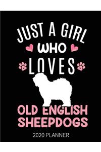 Just A Girl Who Loves Old English Sheepdogs 2020 Planner