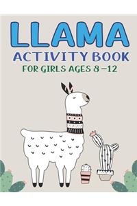 Llama Activity Book for Girls Ages 8-12