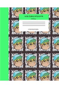 Wide Ruled Monkey Notebook Composition Book