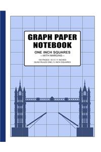 Graph Paper Notebook 1 Inch Squares