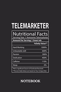 Nutritional Facts Telemarketer Awesome Notebook