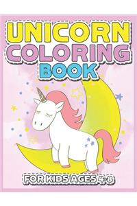 Unicorn Coloring Book for Kids Ages 4-8