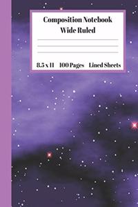 Composition Notebook Wide Ruled Lined Sheets