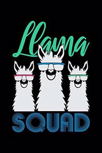 Llama Squad: Workout Log Book And Bodybuilding Fitness Journal To Track Weighlifting Sessions For Llama Lovers, Zoo Animal Enthusiasts And Everyone Who Believes 