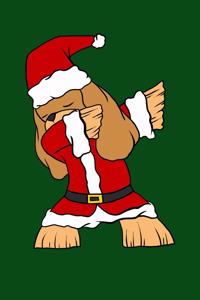 Dabbing Charles Spaniel Dog Santa