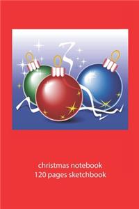 christmas notebook 120 pages sketchbook