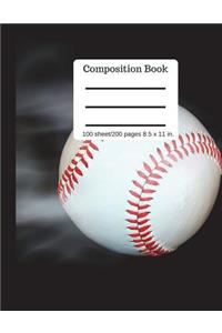Composition Book Fast Ball 100 Sheet/200 Pages 8.5 X 11 In.