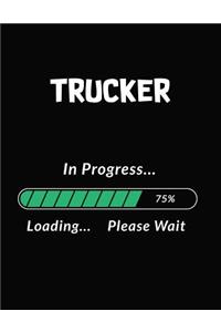 Trucker in Progress Loading Please Wait