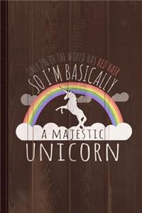 Red Hair Majestic Unicorn Funny Redhead Journal Notebook