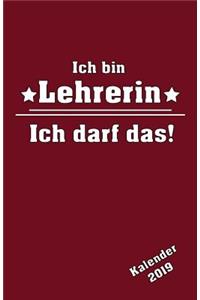 Lehrerin Darf Das! Kalender 2019
