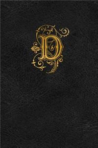 Old English Monogram Journal - Letter D