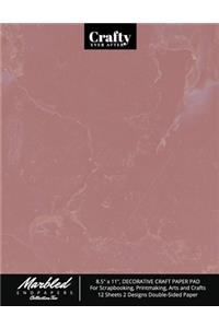 Marbled Endpapers Collection Two, 8.5 x 11, Decorative Craft Paper Pad for Scrapbooking, Printmaking, Arts and Crafts