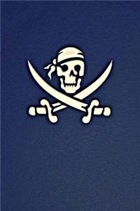 Skull and Swords on Blue Journal