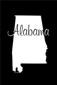Alabama - Black Lined Notebook with Margins
