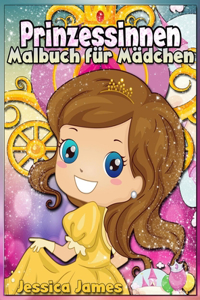 Prinzessinnen Malbuch für Mädchen: Interessantes Malbuch für Niedliche Kinder, Alter 3-9, mit Prinzessinnen und Magie - Prinzessinnen-Malbuch für Mädchen 3-5 3-9 4-8 Perfektes Aquarel