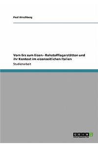 Vom Erz Zum Eisen - Rohstofflagerstatten Und Ihr Kontext Im Eisenzeitlichen Italien
