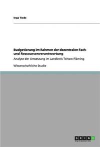 Budgetierung im Rahmen der dezentralen Fach- und Ressourcenverantwortung