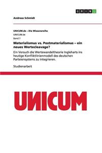 Materialismus vs. Postmaterialismus - ein neues Wertecleavage?