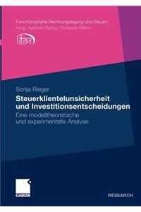 Steuerklientelunsicherheit Und Investitionsentscheidungen