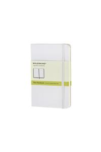 Moleskine White Pocket Plain Notebook Hard