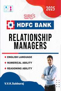 SURA`S HDFC Bank Relationship Managers Exam Book Guide in English Medium 2025