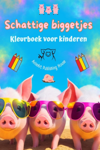 Schattige biggetjes - Kleurboek voor kinderen - Creatieve scènes van grappige varkentjes - Ideaal cadeau voor kinderen