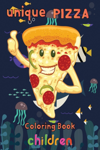 unique pizza coloring book children: 8.5''x11''/ pizza coloring book