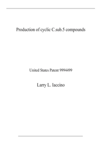 Production of cyclic C.sub.5 compounds