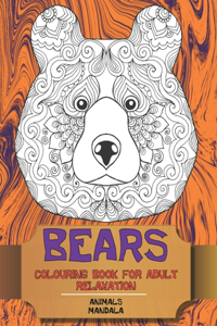 Mandala Colouring Book for Adult Relaxation - Animals - Bears