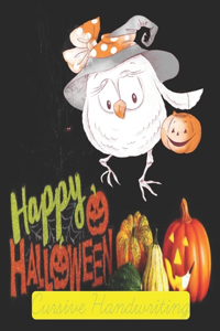 Happy Halloween, Cursive Handwriting