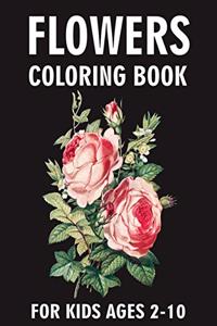 Flowers Coloring Book For Kids Ages 2-10