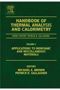 Handbook of Thermal Analysis and Calorimetry