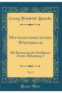 Mittelhochdeutsches Wörterbuch, Vol. 2