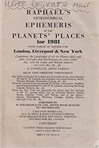 Raphael's Astronomical Ephemeris
