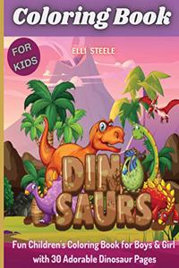 Coloring Book Dinosaurs For Kids