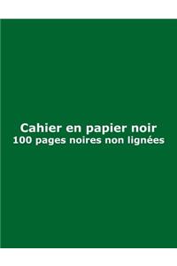 Cahier en papier noir - 100 pages non lignées