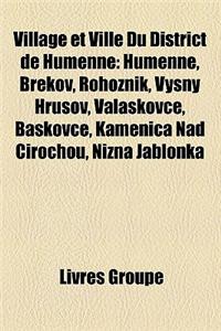 Village Et Ville Du District de Humenne