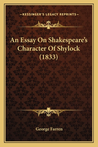 Essay On Shakespeare's Character Of Shylock (1833)
