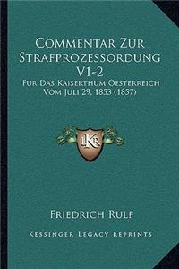 Commentar Zur Strafprozessordung V1-2