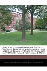 A Look at Harvard University, Its Degree Programs, Leadership and Famous Alumni, Including Tommy Lee Jones, E.E. Cummings, Matt Damon, Natalie Portman and More