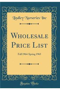 Wholesale Price List