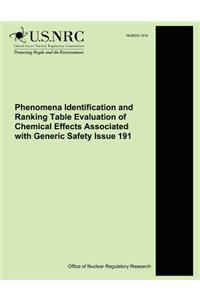 Phenomena Identification and Ranking Table Evaluation of Chemical Effects Associated with Generic Safety Issue 191