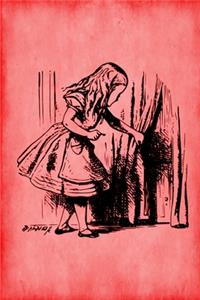 Alice in Wonderland Journal - Alice and The Secret Door (Red)