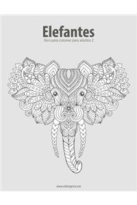 Elefantes libro para colorear para adultos 2