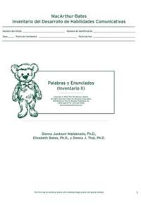 Macarthur Communicative Development Inventories (Cdis)  Inventario II: Palabras y Enunciados (Package of 25)