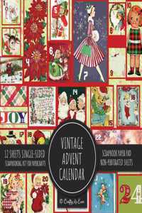 Vintage Advent Calendar Scrapbook Paper Pad